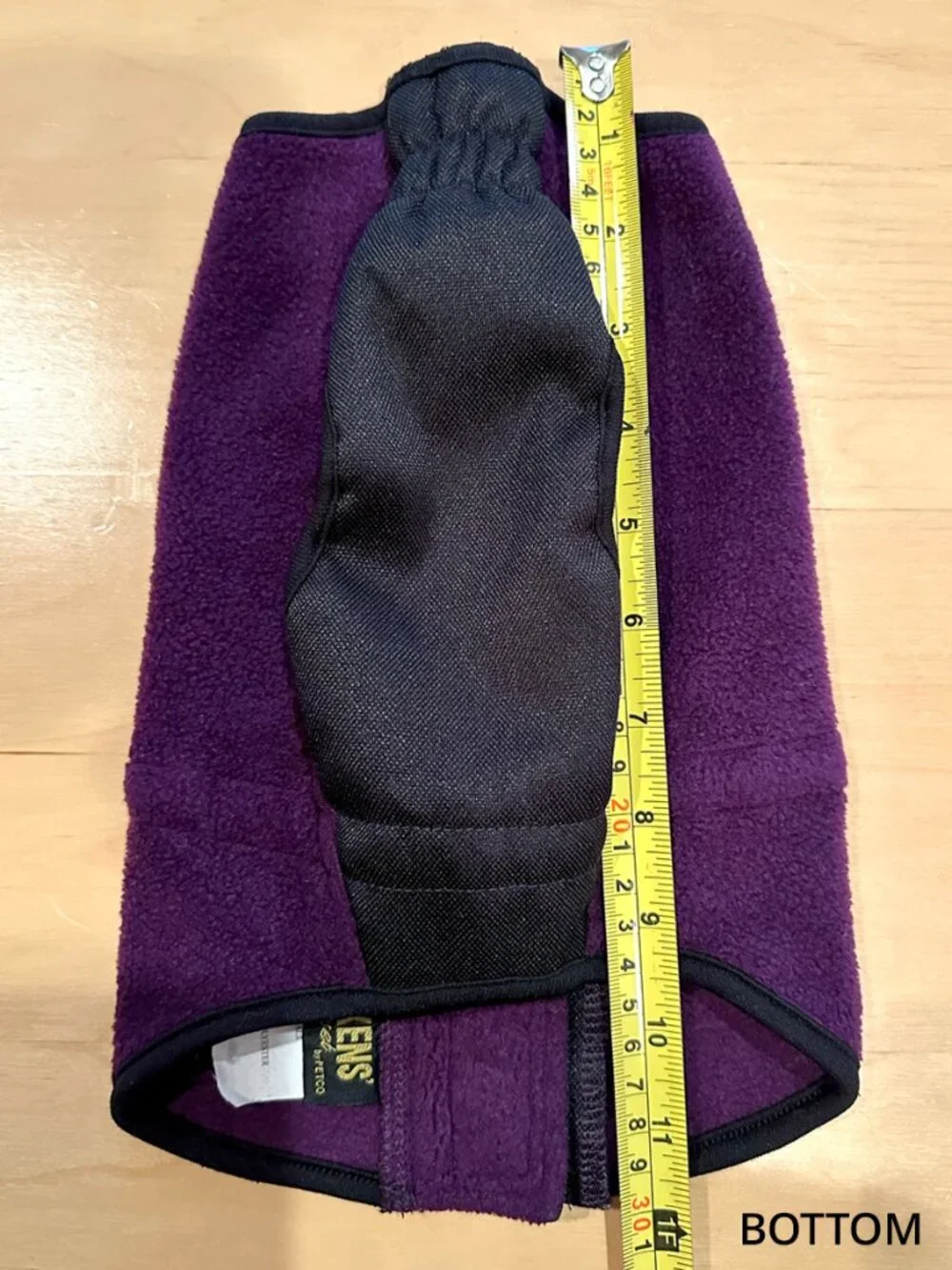 Dickens Closet Small Purple Fleece Dog Coat Adjustable Waterproof Belly Jacket